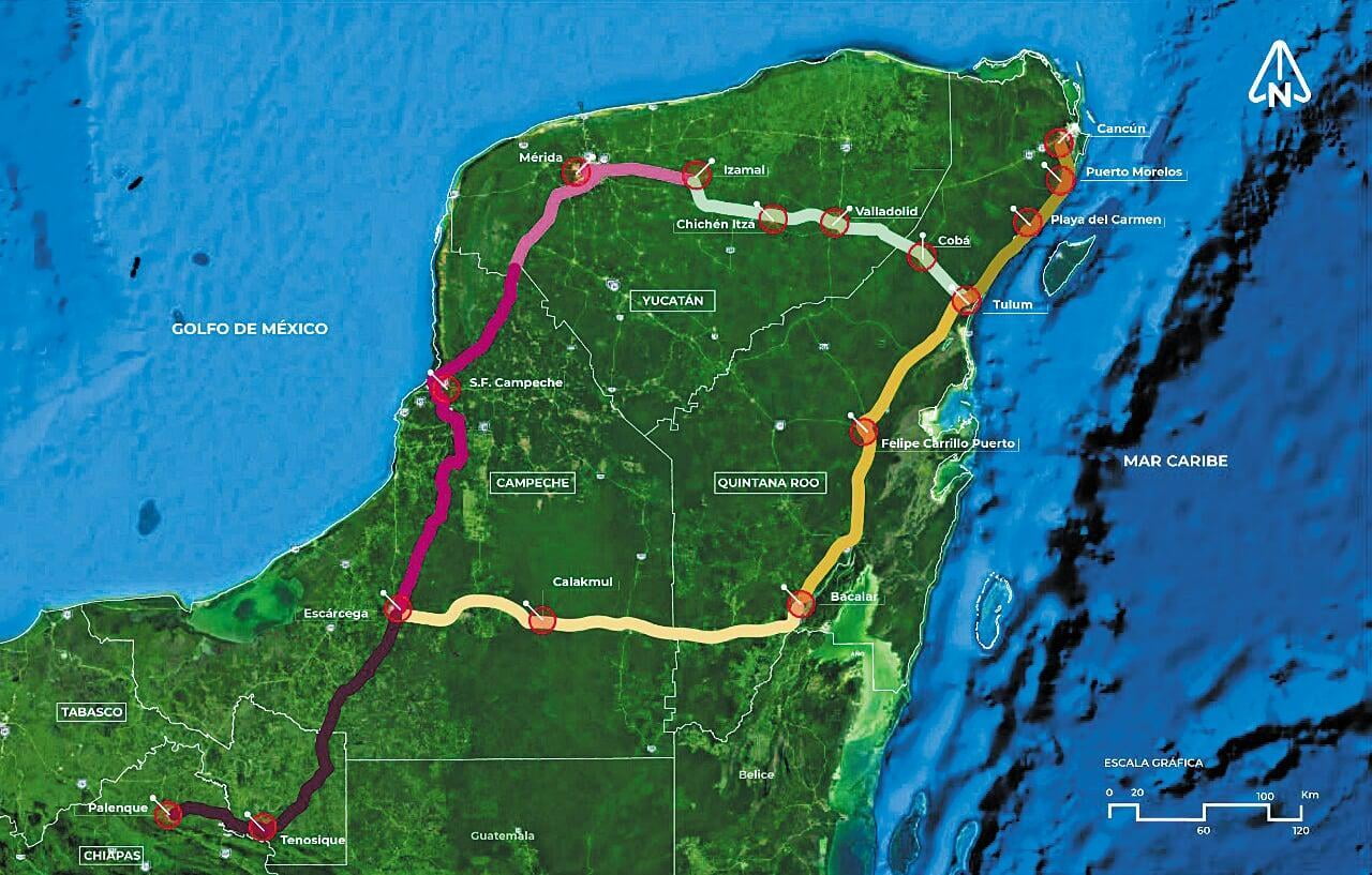 El Tren Maya cambia de ruta y rodeará la ciudad de Campeche