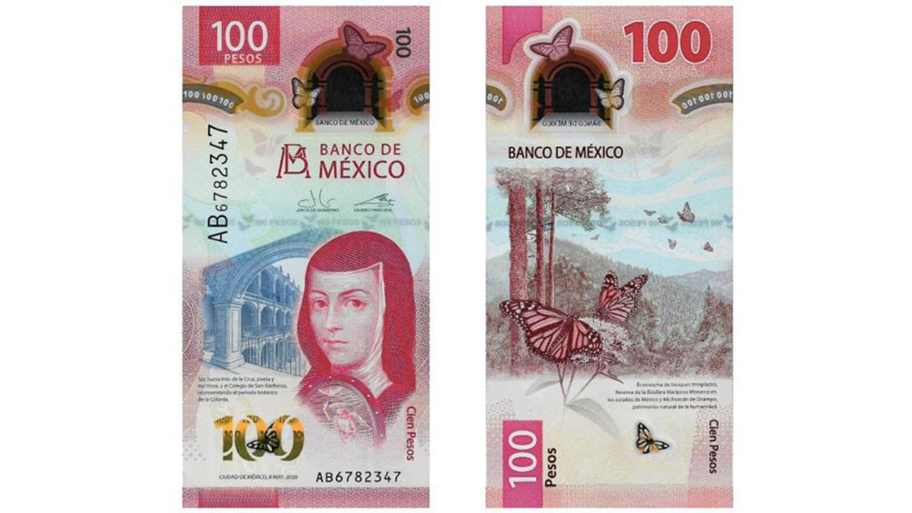 El nuevo billete de 100 pesos es nombrado como el mejor del mundo de 2020