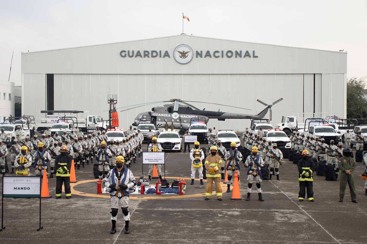 Fotogalería: la Guardia Nacional presenta su unidad de apoyo en desastres