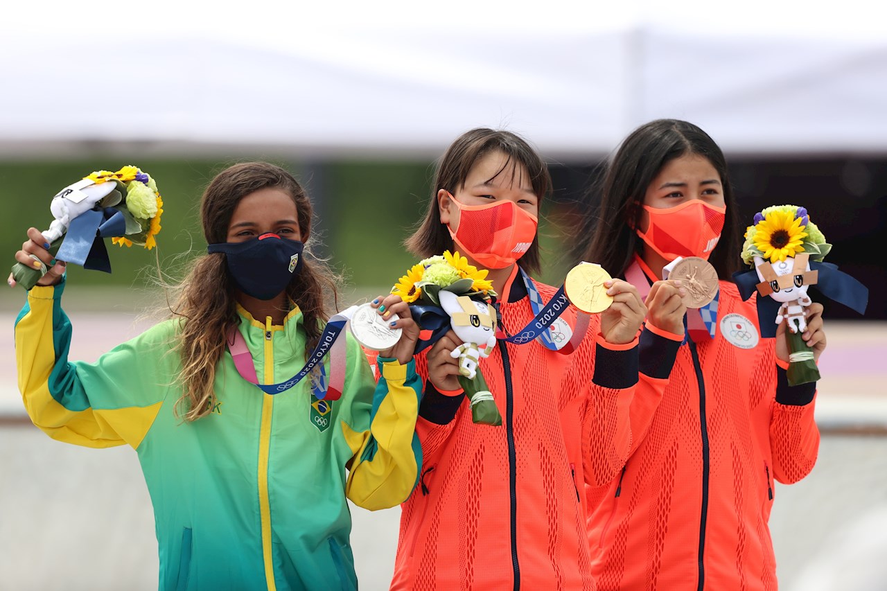 Tokio 2020. Momiji, Rayssa y Funa, de 13 y 16 años, conquistan las medallas de skate