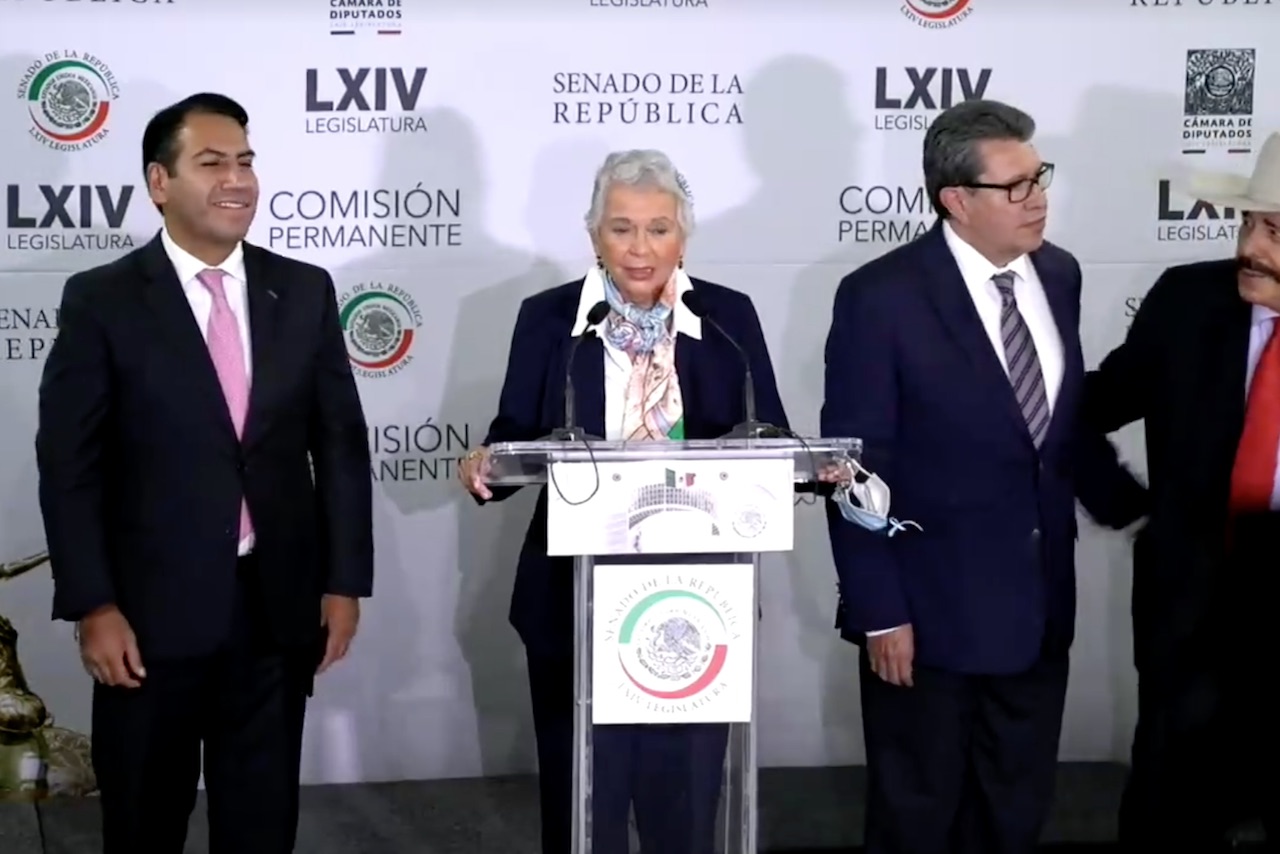 Morena y aliados respaldan candidatura de Sánchez Cordero para presidir el Senado