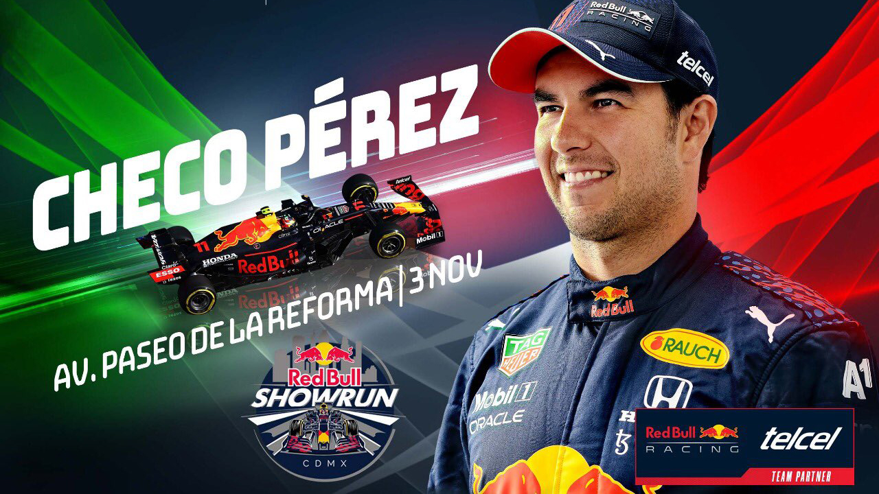 ‘Checo’ Pérez y Red Bull calentarán motores con exhibición en calles de CDMX