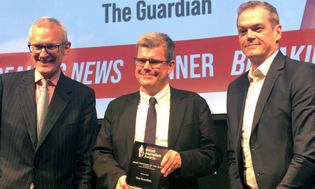 The Guardian es nombrado el proveedor de noticias del año en los British Journalism Awards