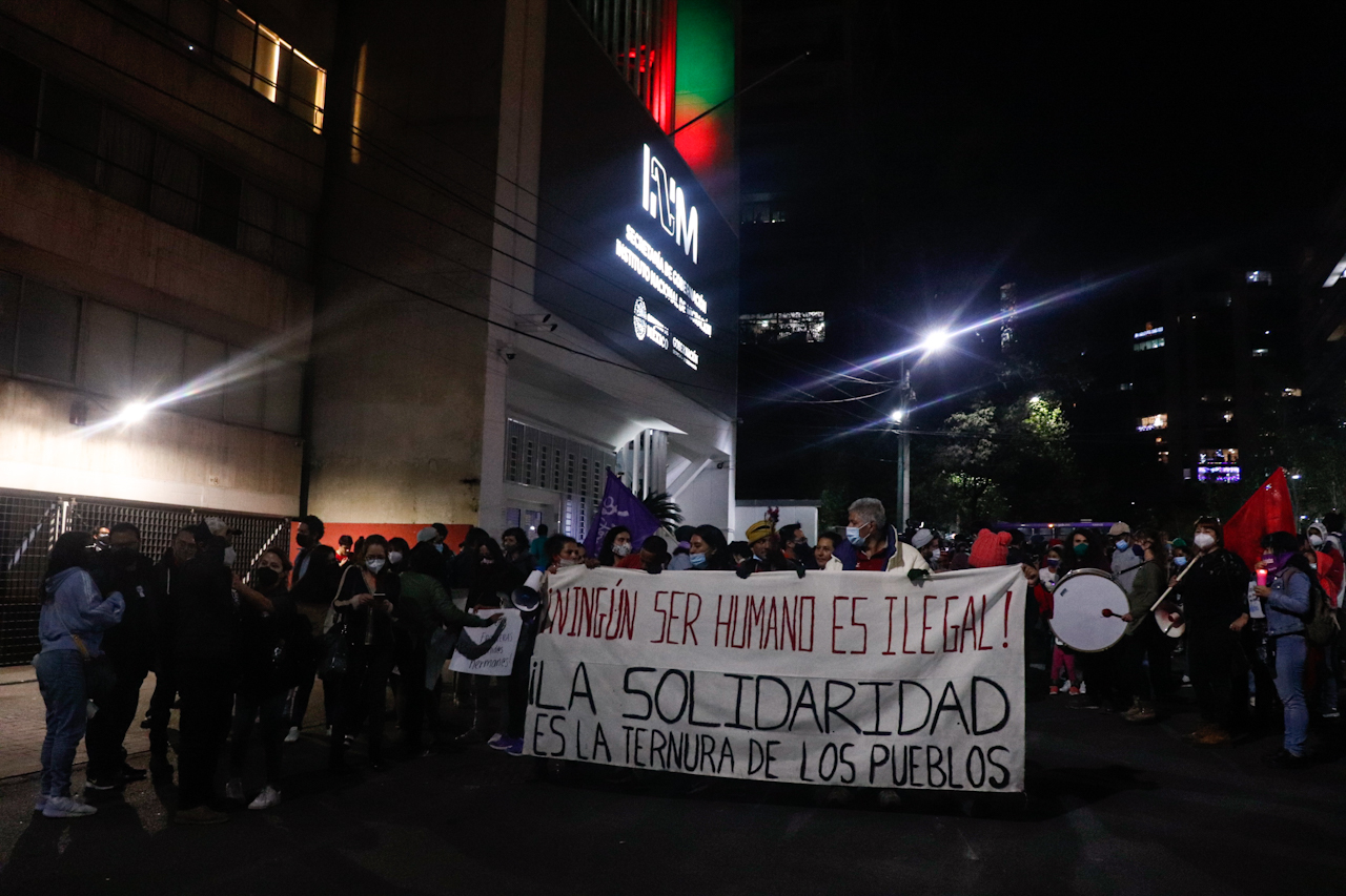 ‘Somos trabajadores internacionales’: Caravana migrante protesta en la CDMX