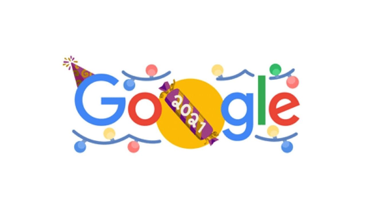 Google celebra el fin de año con doodle de Nochevieja