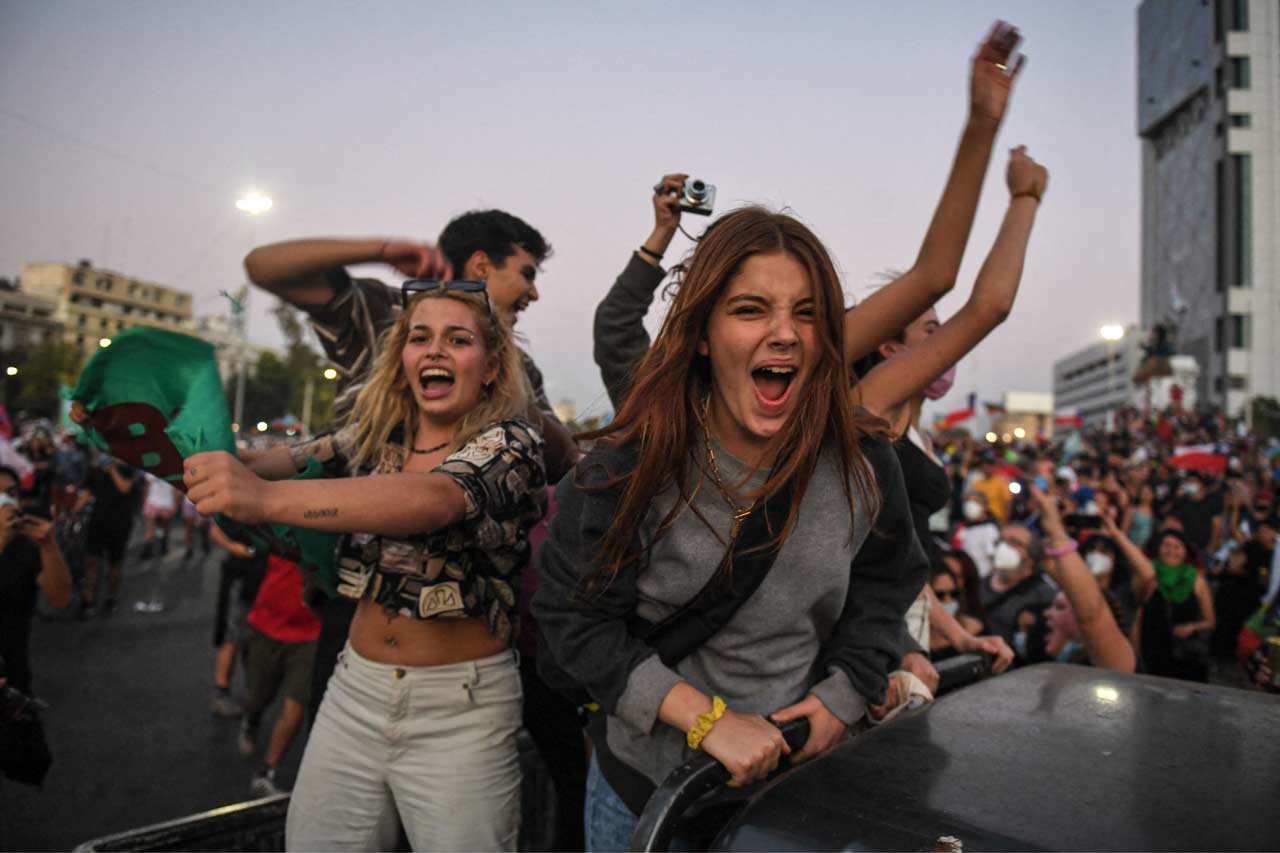 La fiesta que invadió Chile por el triunfo de Gabriel Boric en fotos