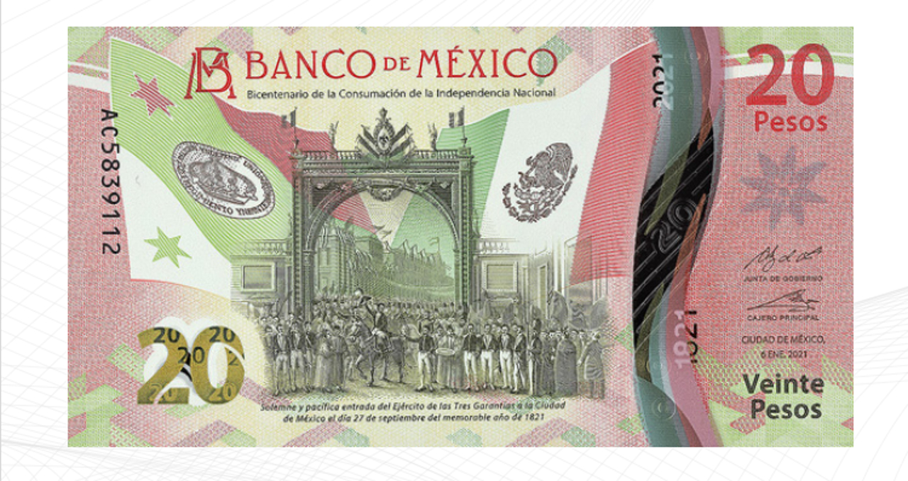 Bello y seguro: El nuevo billete de 20 pesos gana premio internacional
