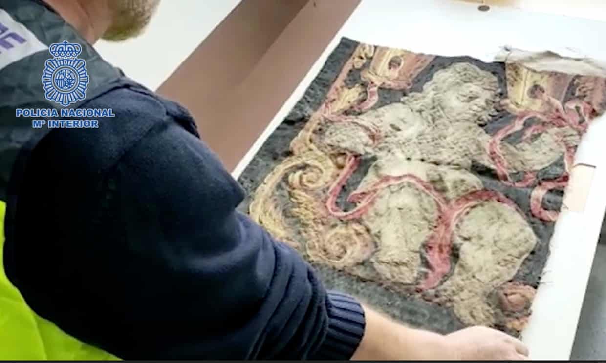 La policía española encuentra la última pieza de un tapiz del siglo XVII robado hace 42 años