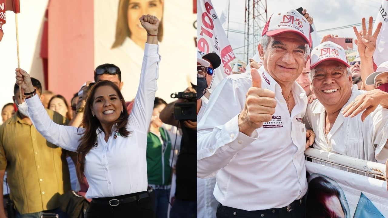 Américo Villarreal y Mara Lezama abren campaña con amplia ventaja: encuestas
