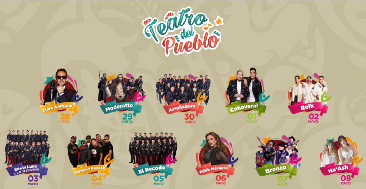 Feria de Puebla 2022: Esta es la cartelera del Teatro del Pueblo y el Palenque