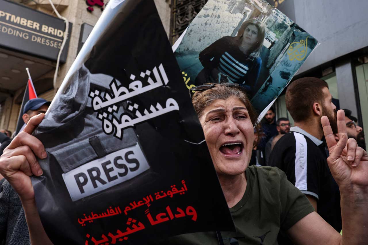 Galería: Palestina se conmociona por el asesinato de la periodista Shireen Abu Akleh en Israel