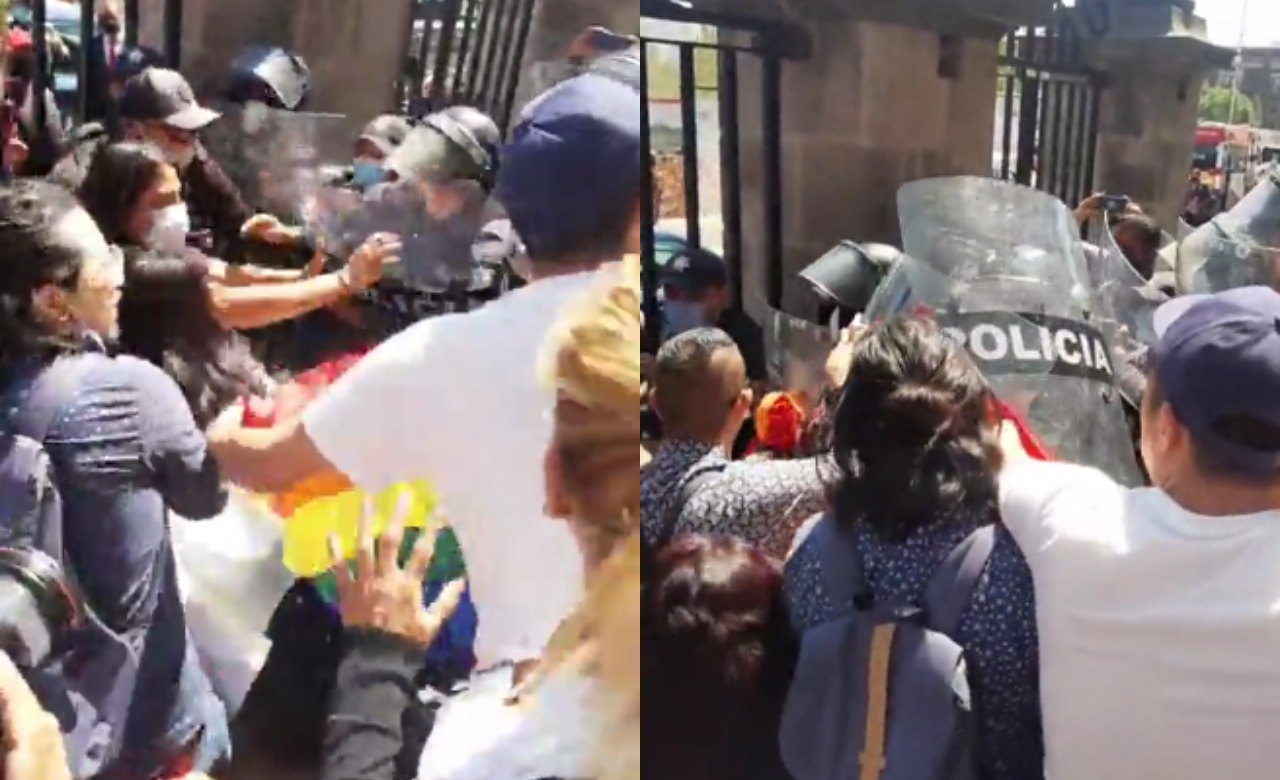 Policías del Edomex golpean a integrantes de la comunidad LGBT+ y a reporteros