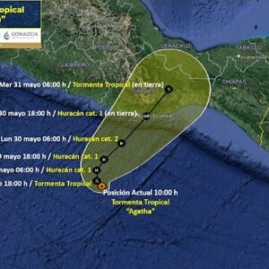 ‘Agatha’ se convierte e la primera tormenta tropical del 2022; dejará fuertes lluvias en Oaxaca