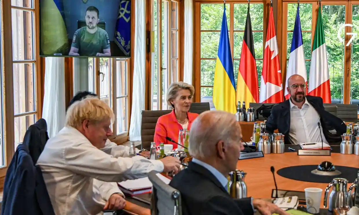 Zelenski se reúne con los líderes del G7 mientras EU planea entregar un sistema de defensa antiaérea a Ucrania