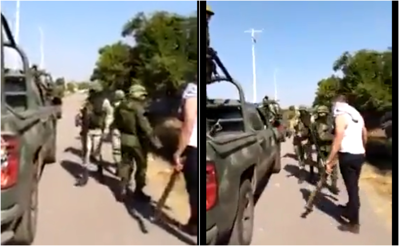 Video muestra a civiles mientras agreden a elementos de la Sedena
