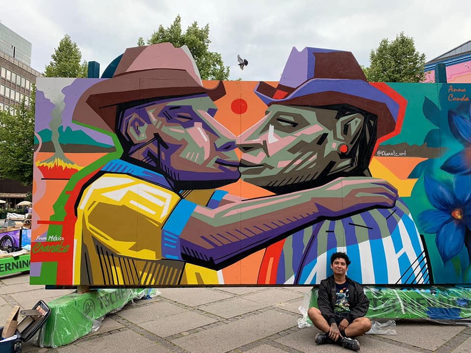 Artista mexicano lleva a Copenhague mural que causó polémica en Monterrey