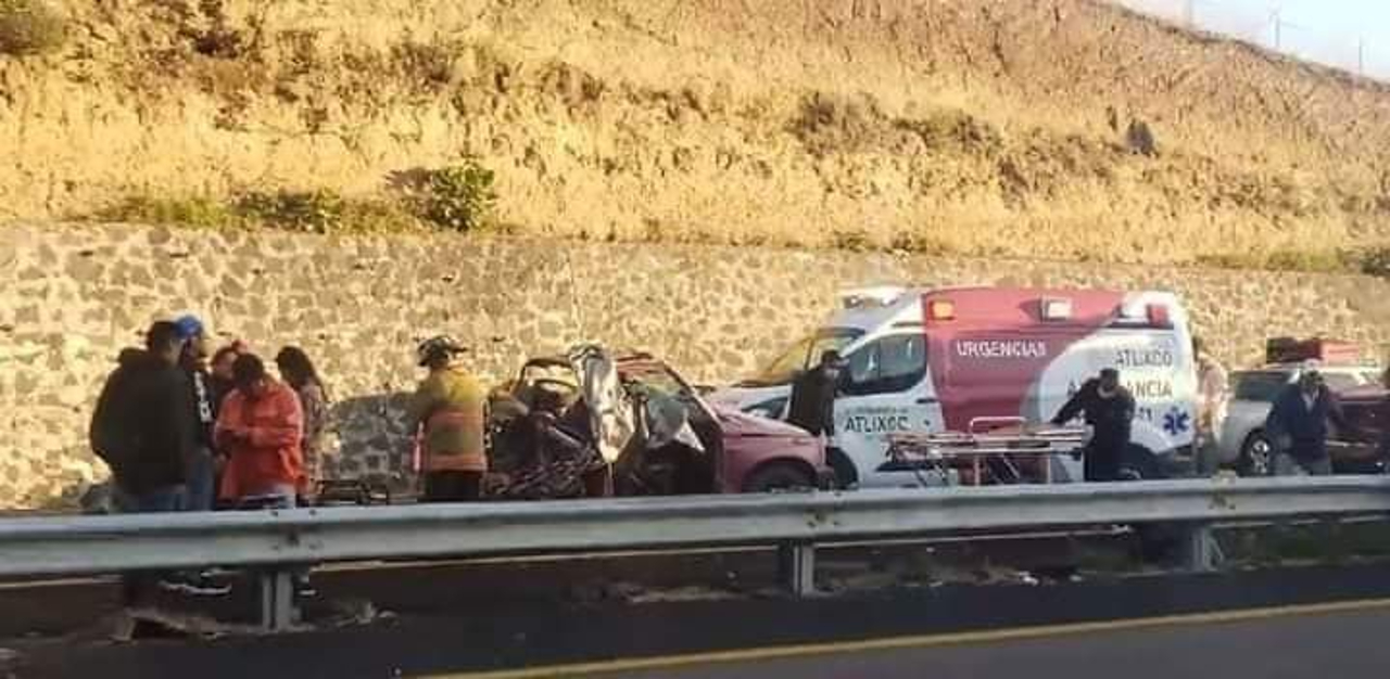 Accidente en la autopista Puebla-Atlixco deja un muerto y tres lesionados