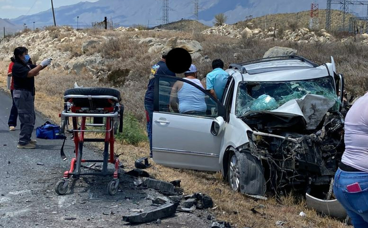Accidente en Mina, Nuevo León, deja 5 muertos en la Monterrey-Monclova