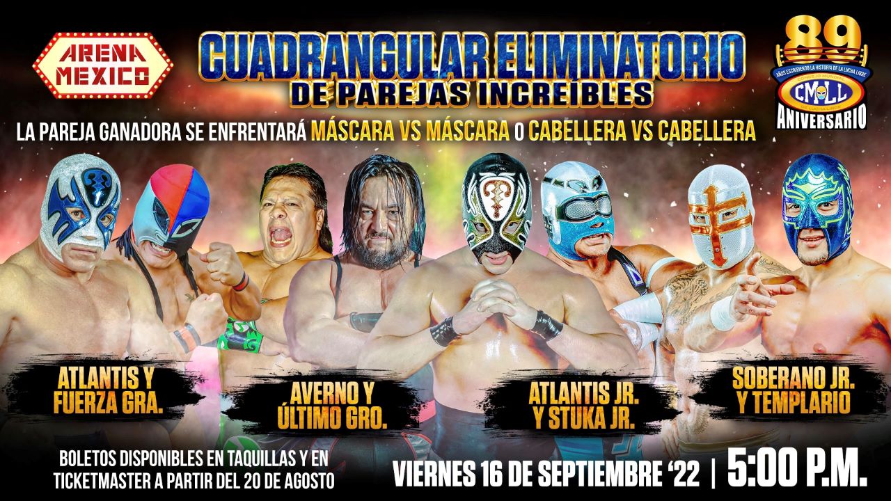 CMLL aniversario 89: Atlantis y Fuerza Guerrera se juegan la máscara