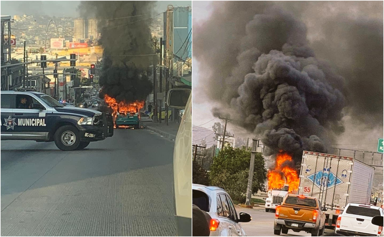La violencia azota Baja California: Queman vehículos en varias ciudades