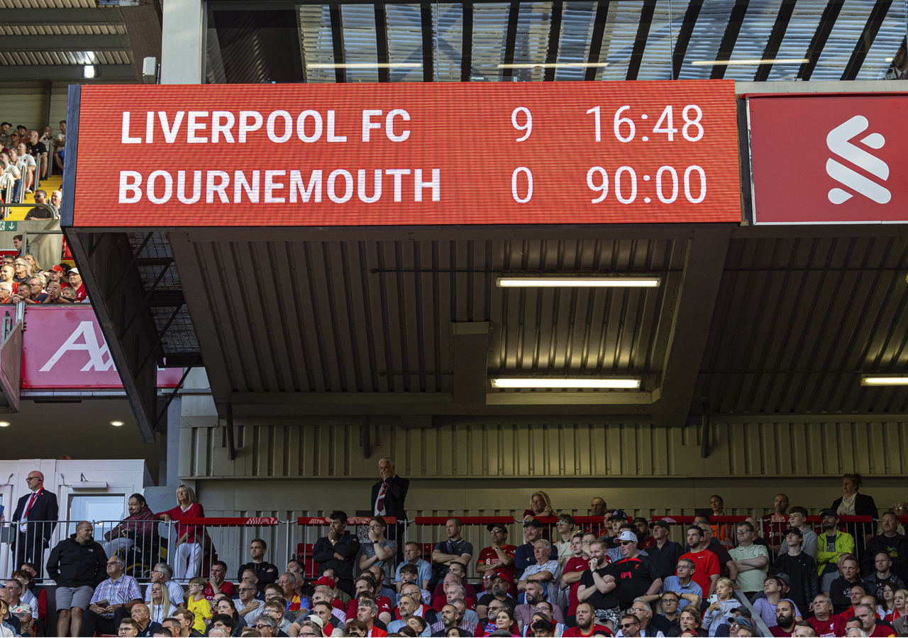 Liverpool le mete 9 al Bournemouth y hace historia en la Premier League