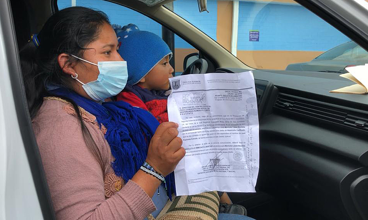 Liberan a Maricela López Bautista, mujer indígena que mató  su esposo en defensa propia