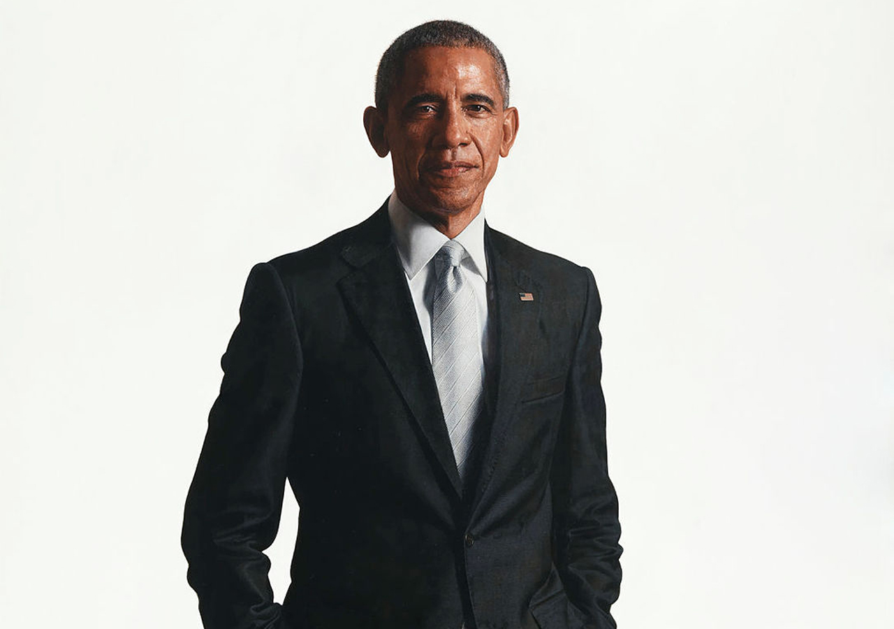 Joe Biden devela los retratos de los Obama en la Casa Blanca
