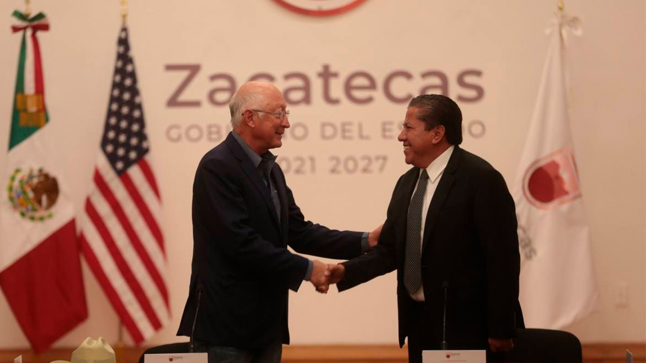‘Sin seguridad no puede haber prosperidad’: Ken Salazar en su visita a Zacatecas