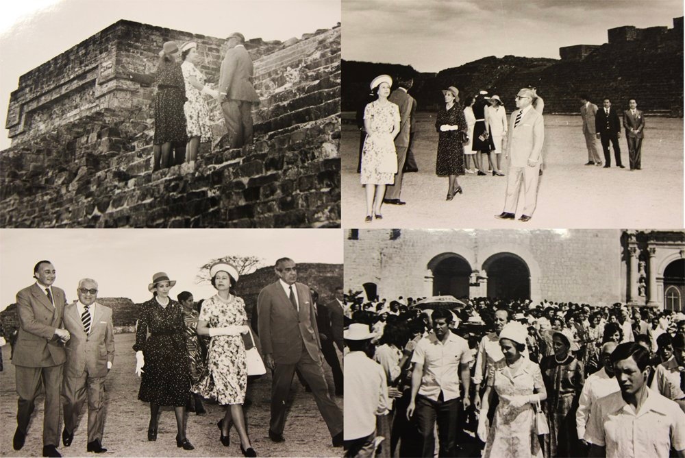 Imágenes de la reina Isabel II y México