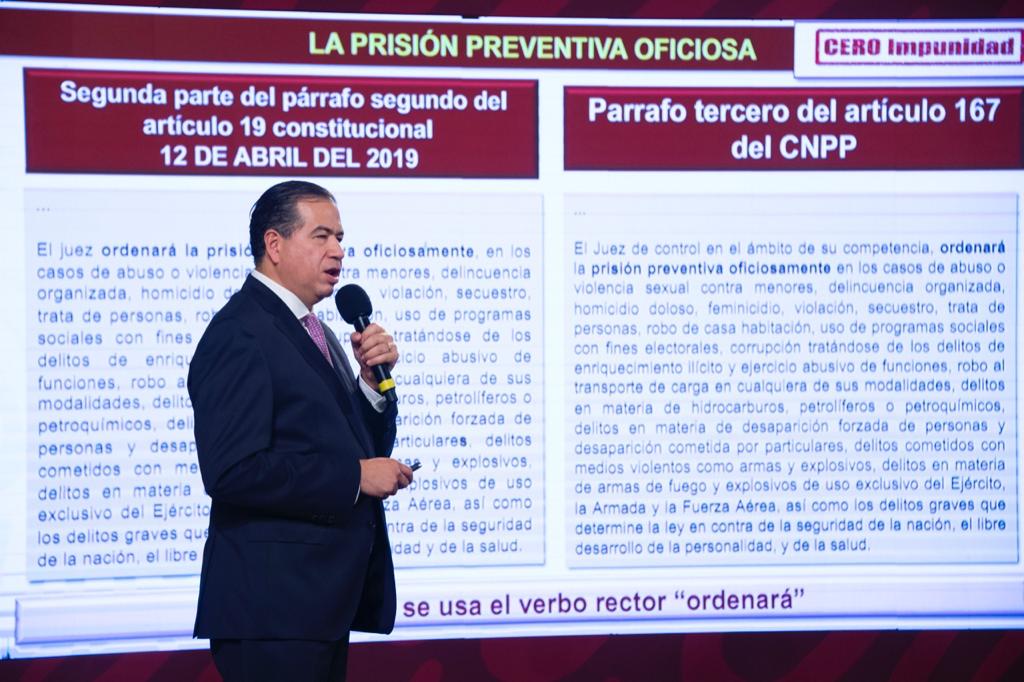 Invalidar la prisión preventiva sería una ‘reforma constitucional por la puerta de atrás’: Mejía