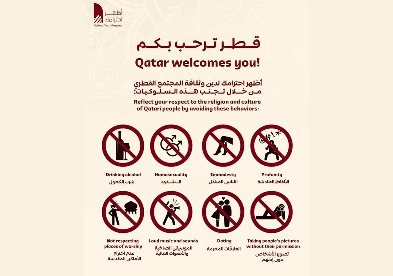 Qatar desmiente cartel de prohibiciones publicado en redes sociales