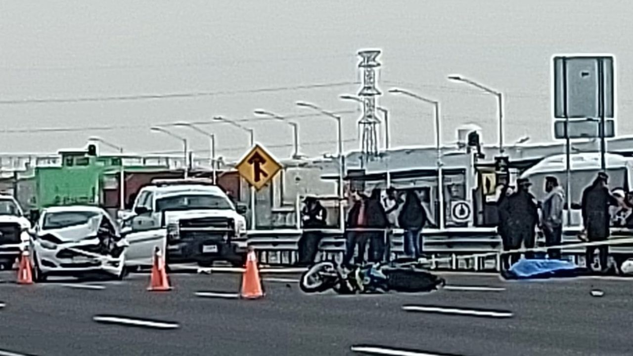Accidente en la México-Pachuca deja a un motociclista muerto en Edomex
