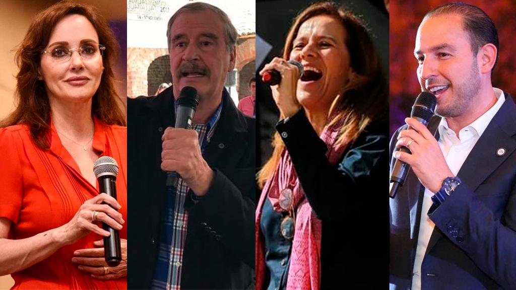 Zavala, Fox, Téllez, Cortés, Bartra, Ortega y más se suman a la marcha en defensa del INE