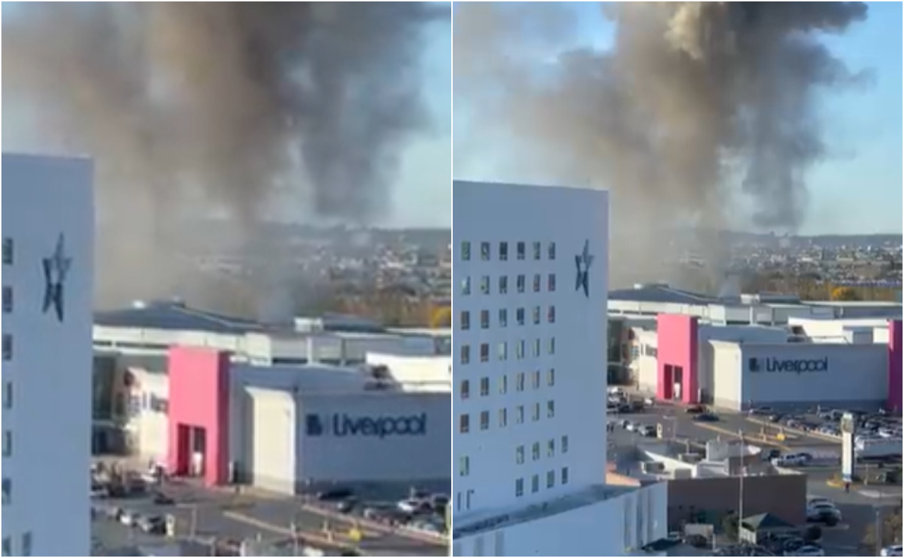 Decenas de personas son evacuadas por incendio en plaza comercial de Juárez