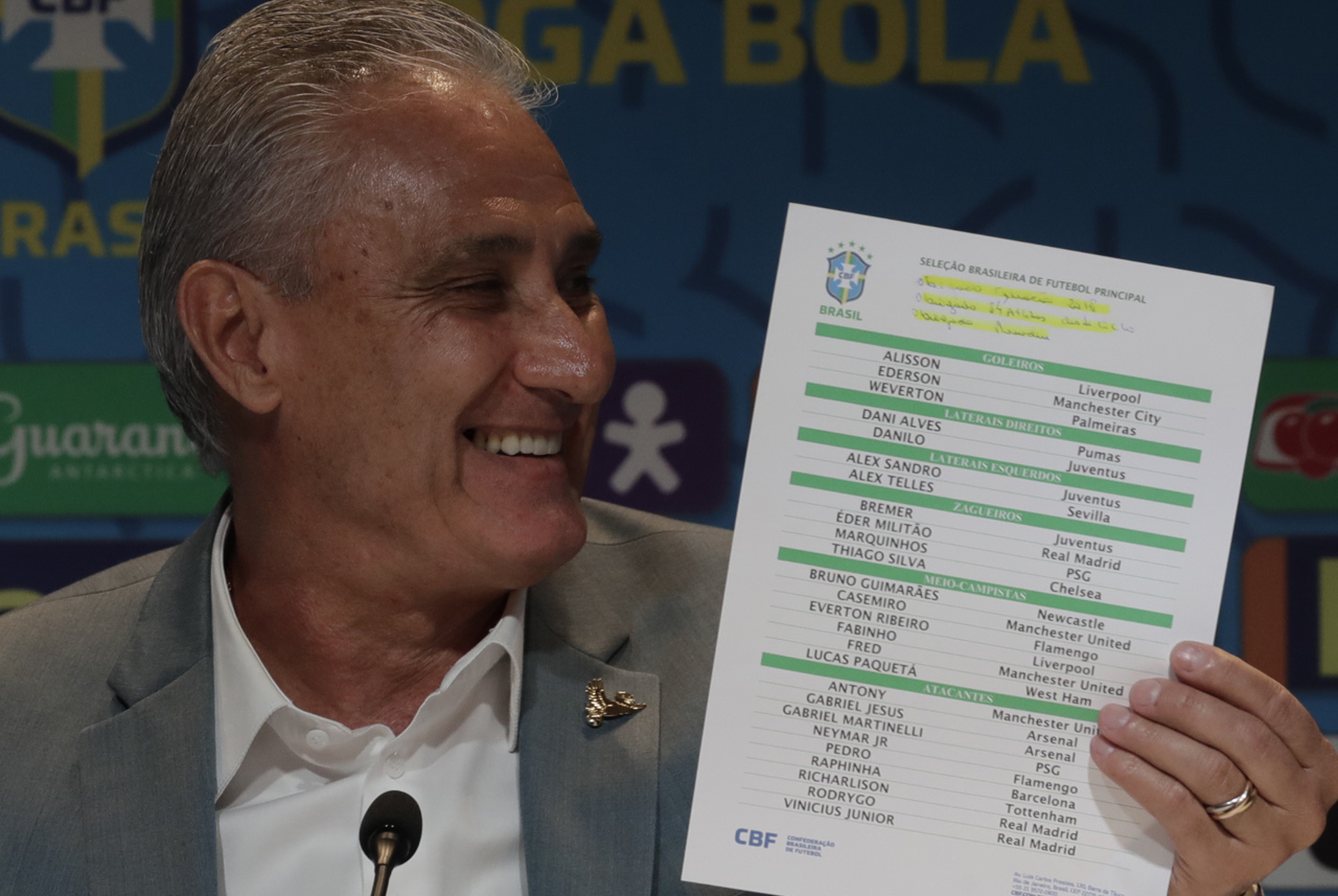 Brasil anunció su lista oficial para el Mundial de Qatar 2022