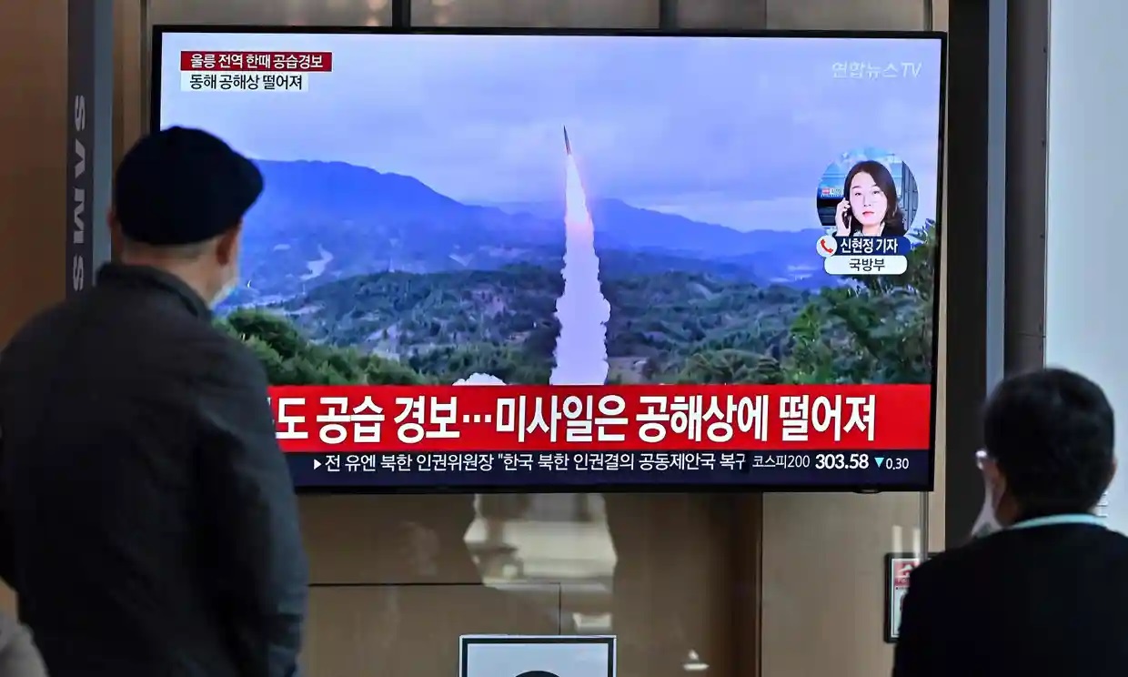 Un misil norcoreano cruza por primera vez la frontera marítima con Corea del Sur