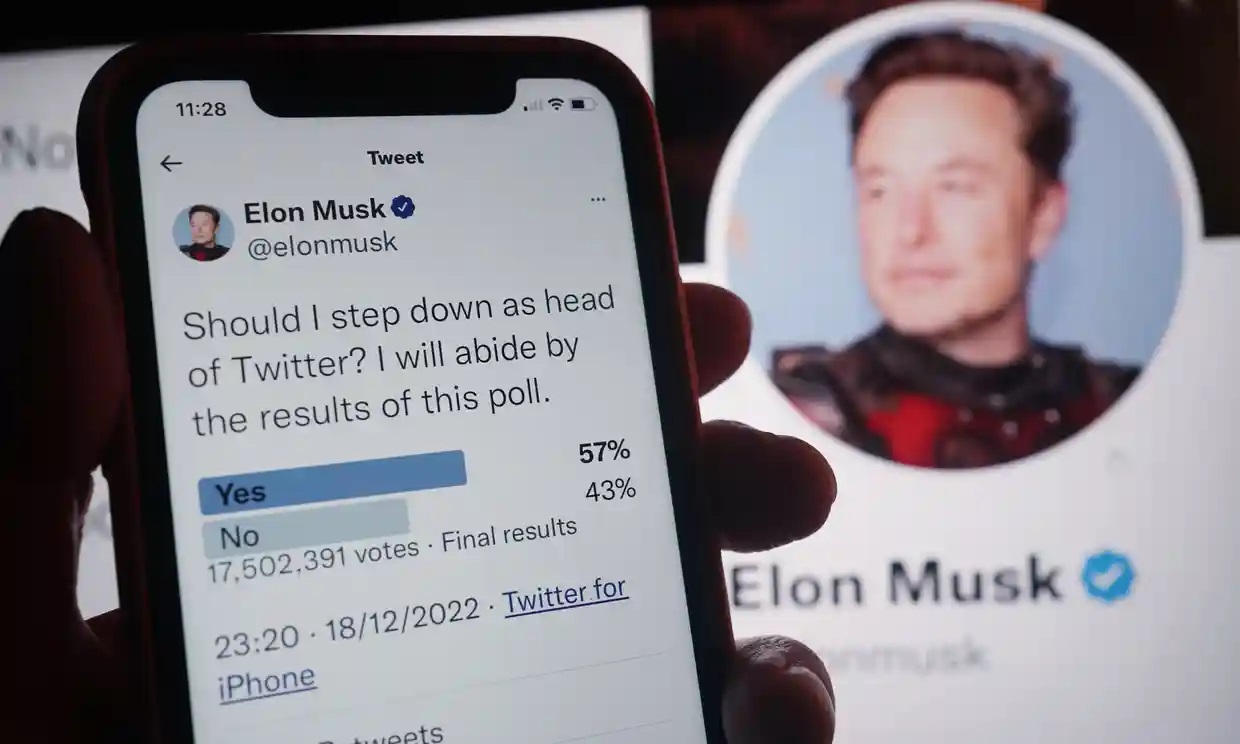 Elon Musk rompe el silencio después de que 10 millones de usuarios de Twitter voten a favor de que deje el cargo