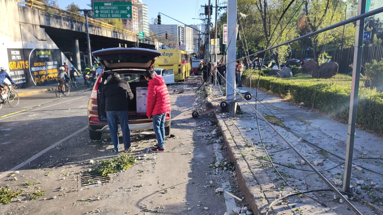 Accidente en Santa Fe: Camión genera carambola en Álvaro Obregón