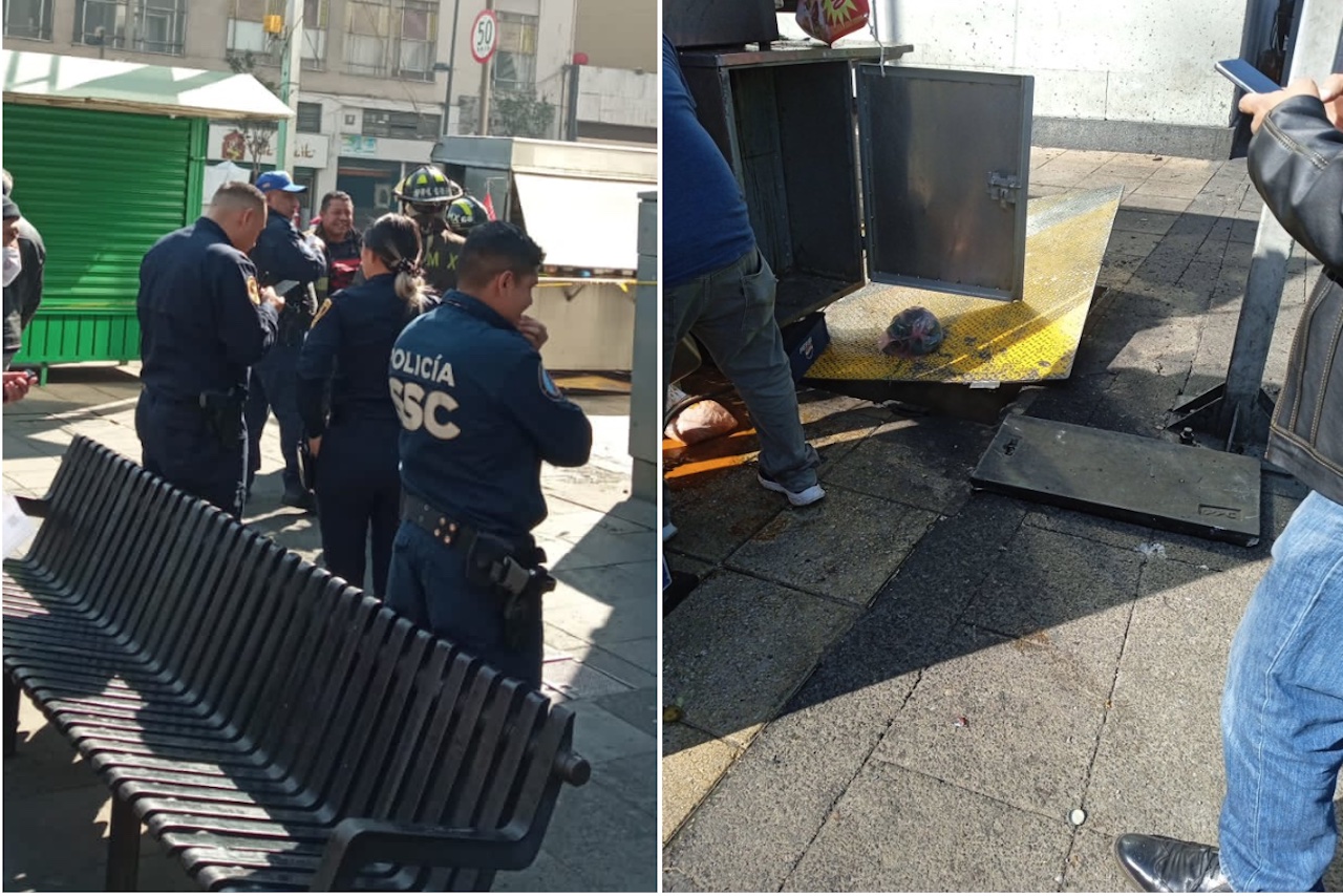 Explosión de una mufa entre Balderas y Juárez deja una persona herida