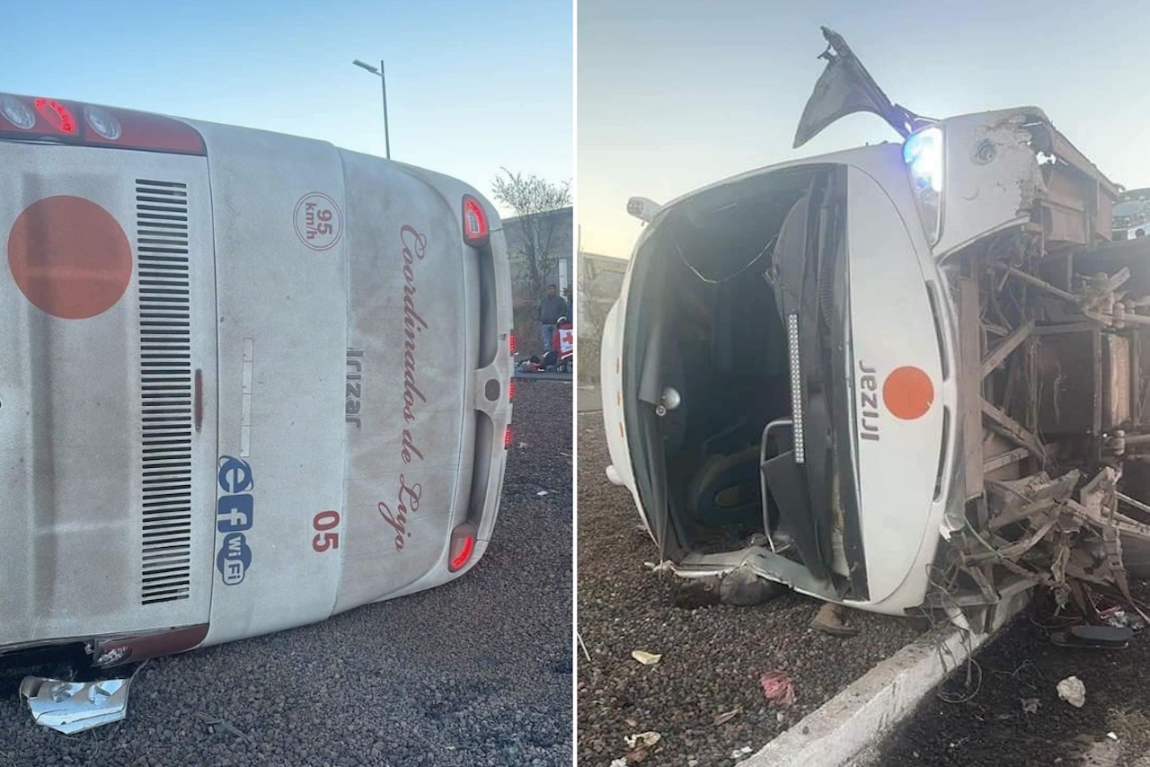 Autobús con peregrinos vuelca en la México-Puebla y deja 3 muertos