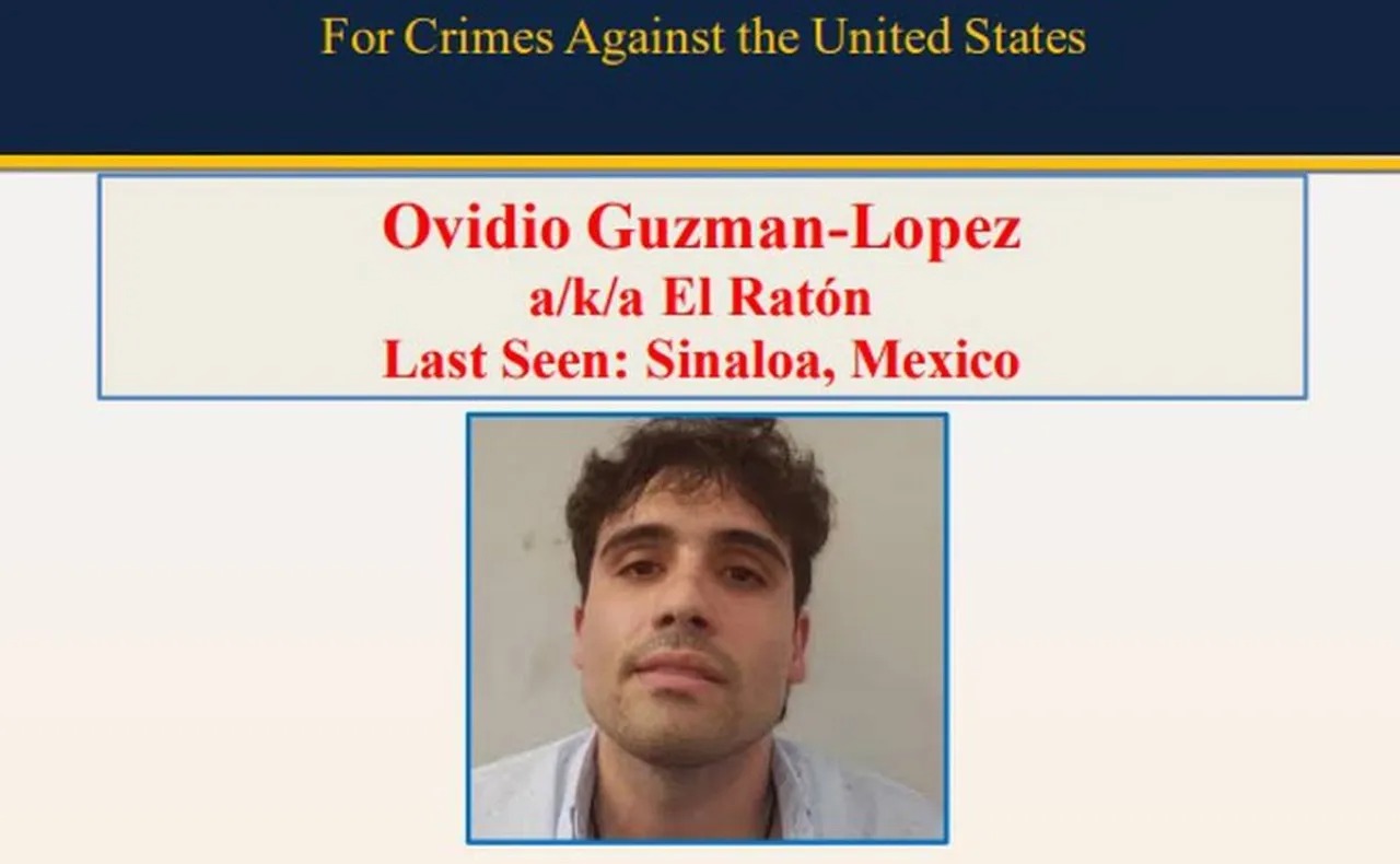 Estados Unidos formaliza petición de extradición de Ovidio Guzmán