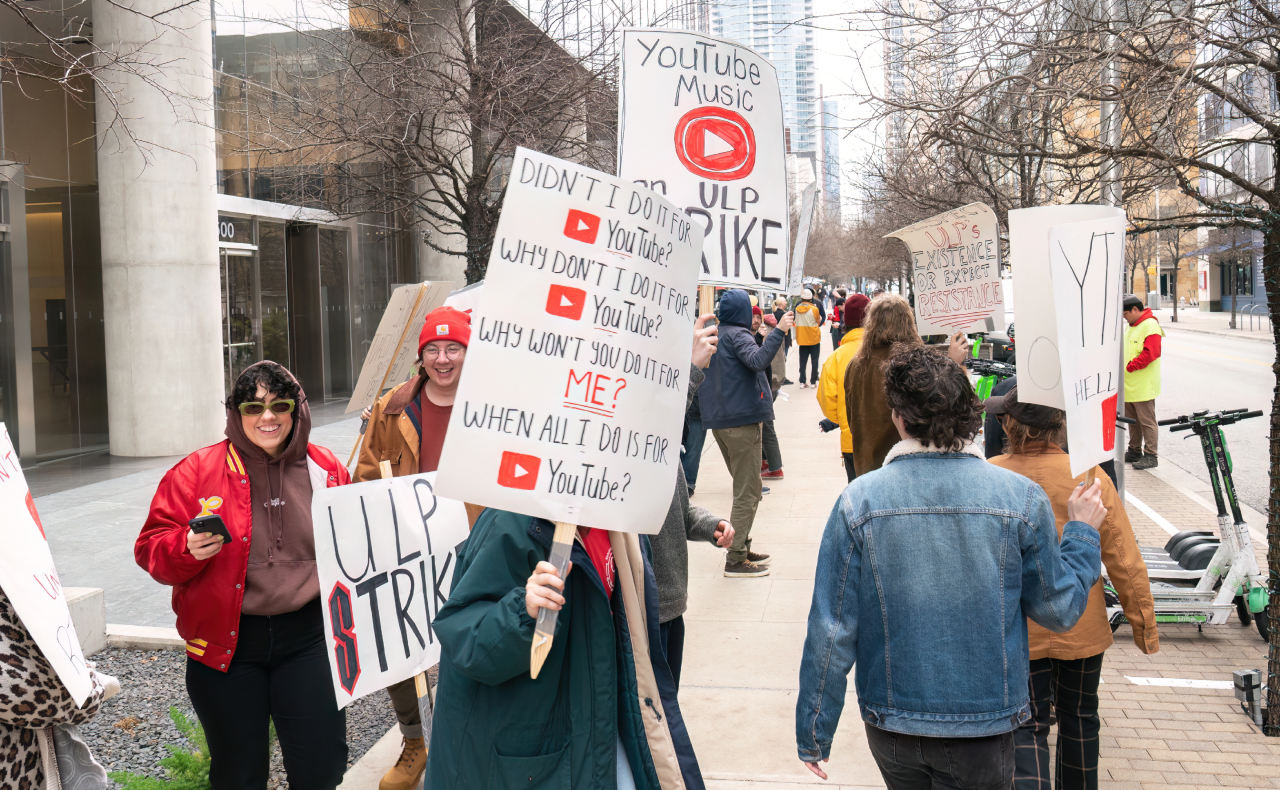 Trabajadores de YouTube Music realizan la primera huelga de Google