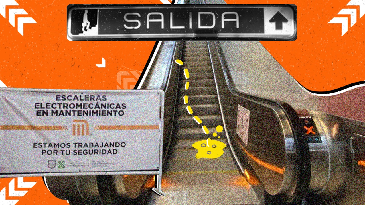 Los orines han descompuesto las escaleras eléctricas del Metro en la CDMX decenas de veces