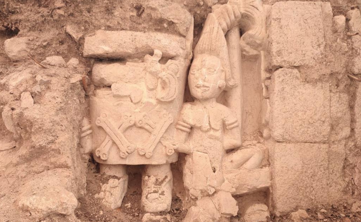 INAH descubre representación de un cautivo en la Acrópolis de Ek’ Balam, Yucatán