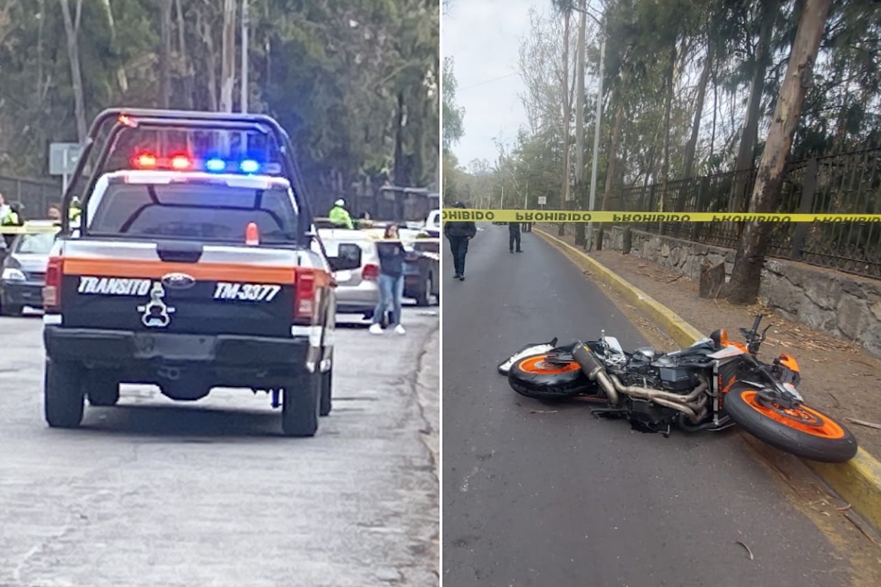 Dos motociclistas mueren tras accidente en Naucalpan, Edomex