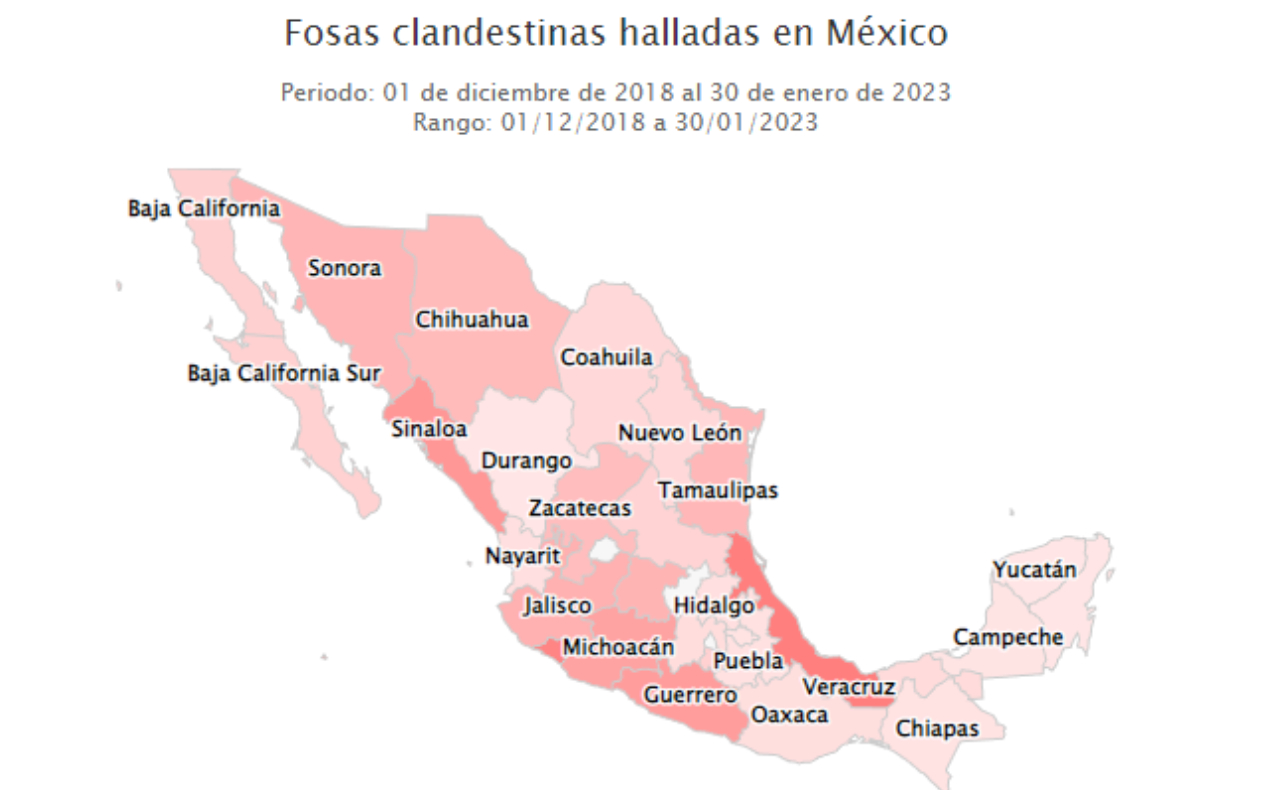 Comisión Nacional De Búsqueda Lanza Nuevo Mapa De Fosas Clandestinas En ...