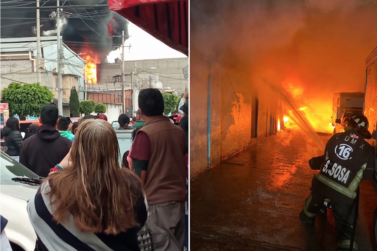 Incendio consume casa en Santa Martha Acatitla, Iztapalapa
