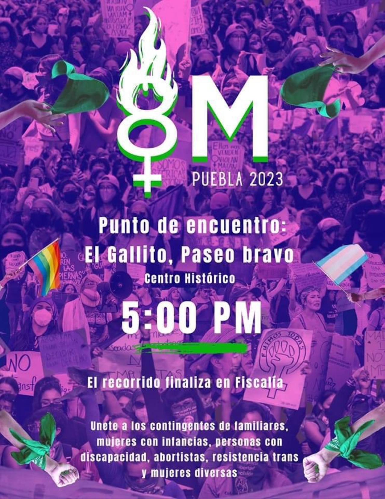 Marcha Del 8M En Puebla: Horarios, Rutas Y Puntos De Salida