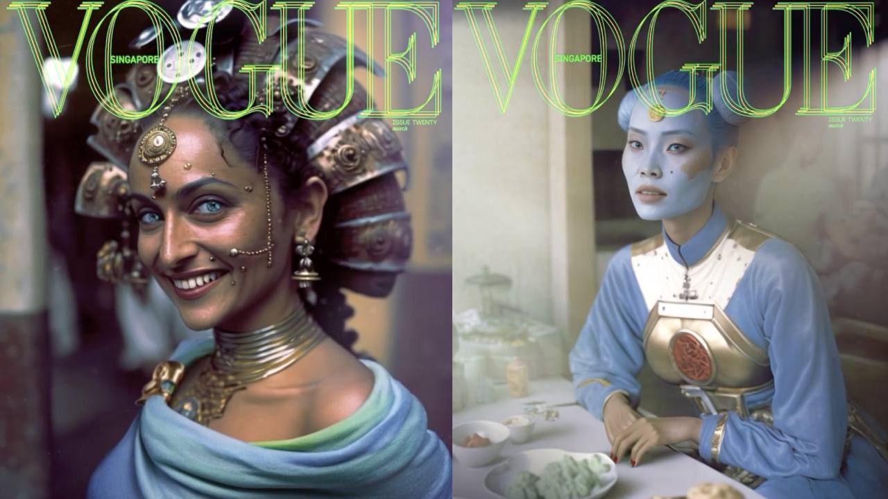 Modelos creadas por IA protagonizan portada de Vogue Singapore