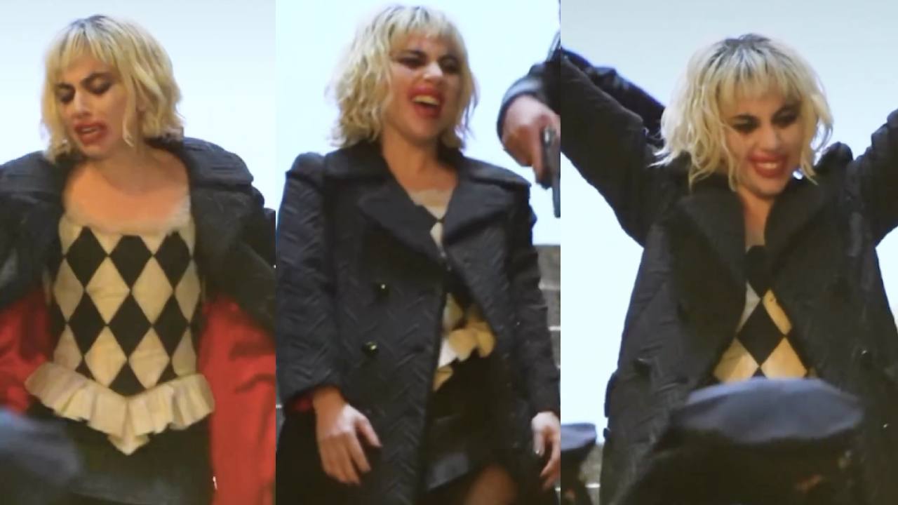 Se filtra video de Lady Gaga haciendo el famoso baile del Joker en la escalera